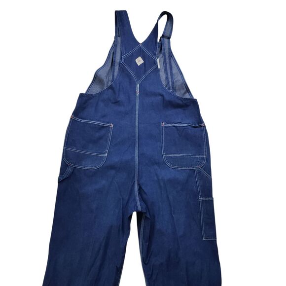 Vintage Big Mac Workwear Denim Bib Overalls Mens 45 Coveralls Jeans - Picture 11 of 13